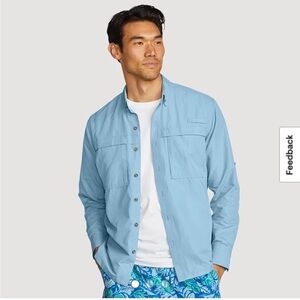 Eddie Bauer Men's Sky Blue Shirt Jacket